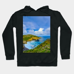 Midodaren beach with green rocks Hoodie